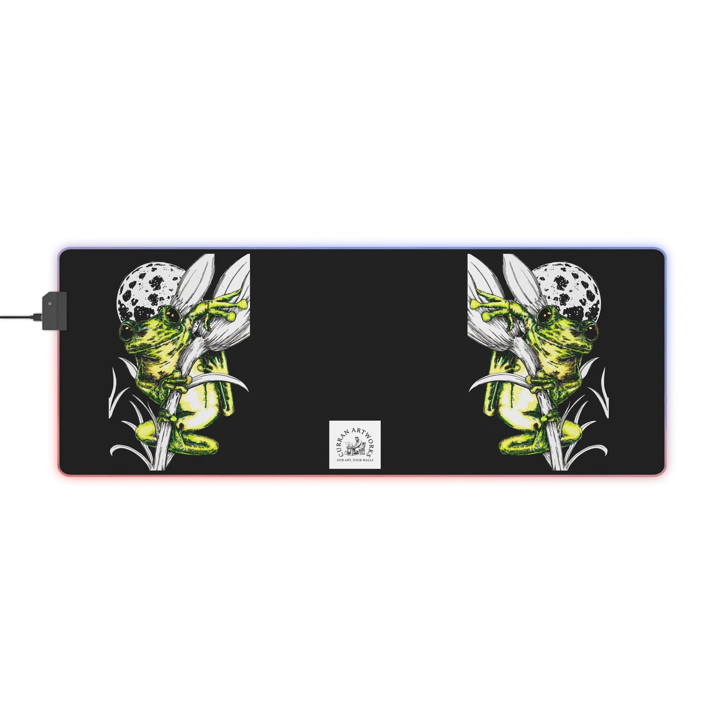 LED Frog Gaming Mouse Pad - Illuminated Desk Accessory