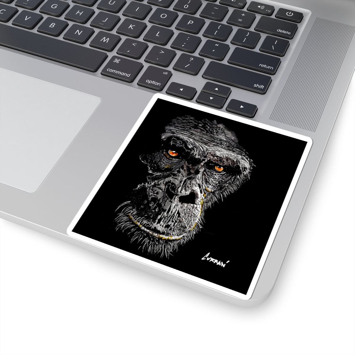 Gorilla Kiss-Cut Stickers, Wildlife Design for Nature Lovers