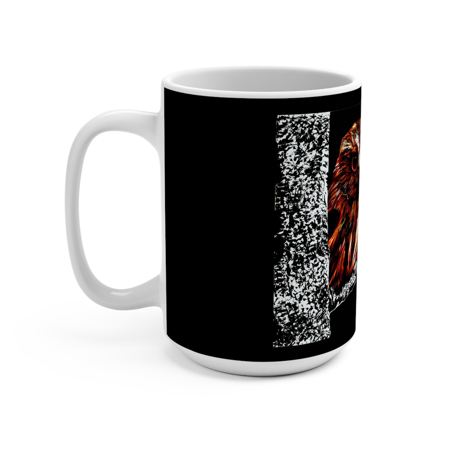 15oz Owl & Moon Ceramic Mug - Perfect for Nature Lovers