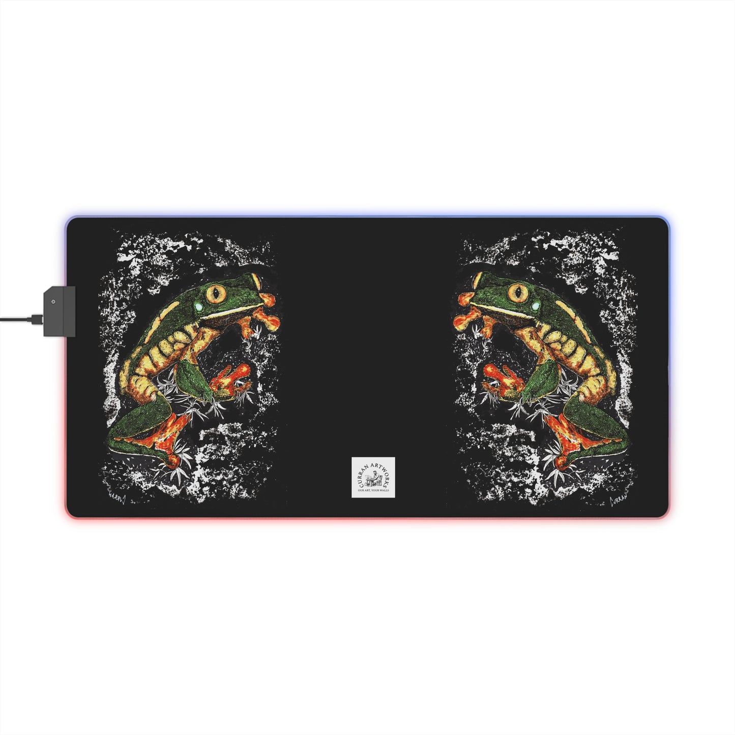 Vibrant LED Gaming Mouse Pad with Frog Design - Ideal for Gamers & Streamers