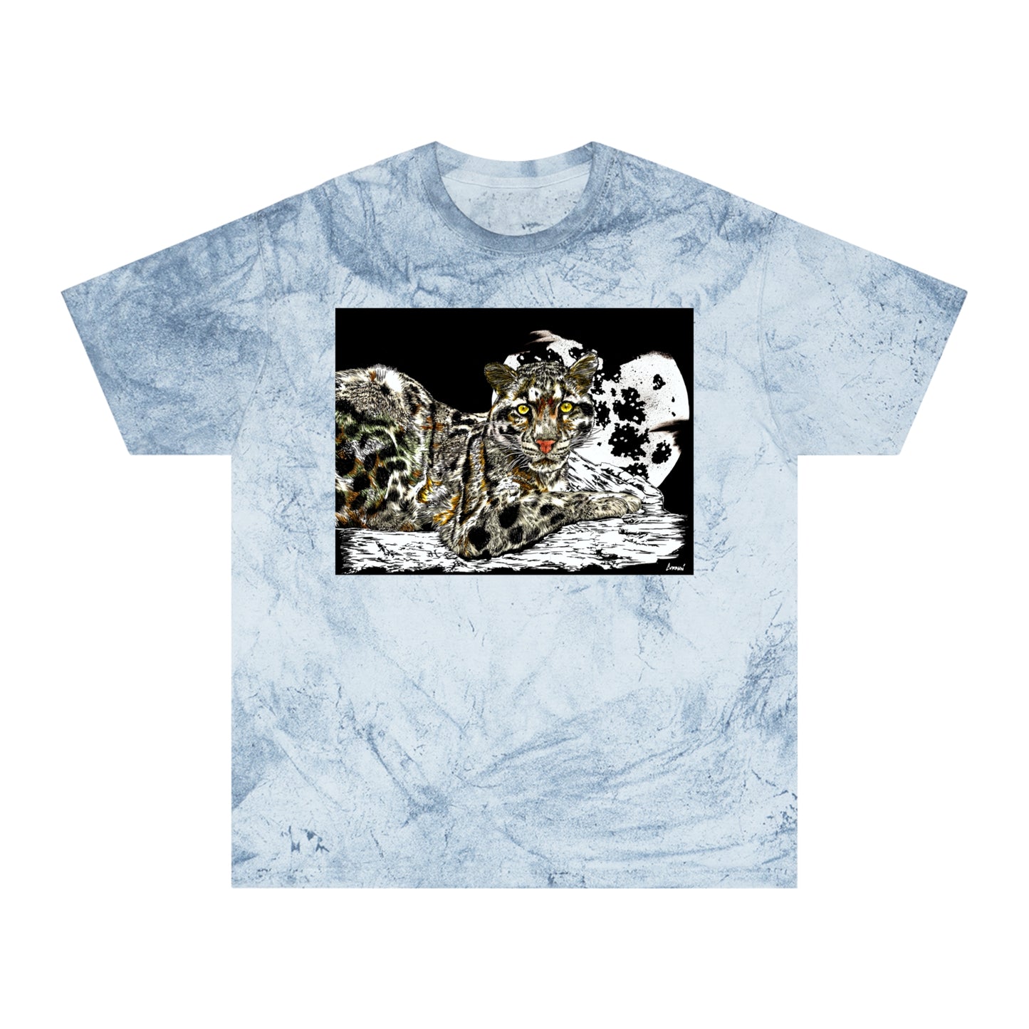 Leopard in the Moonlight T Shirt Original Hand Drawn Art