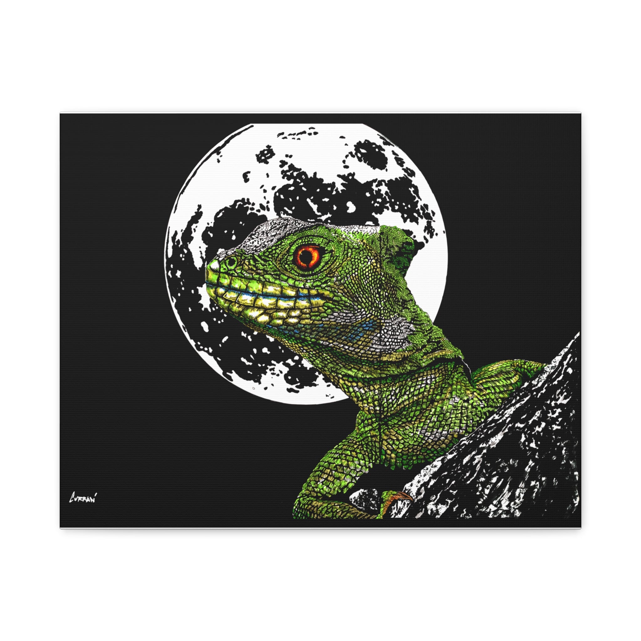 Lizard Canvas Art – Original Hand-Drawn Realistic