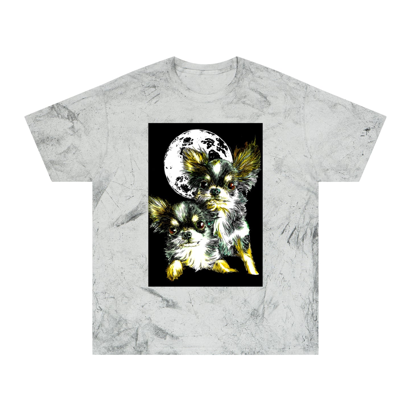 Chihuahua Unisex Color Blast T-Shirt - Moonlit Night Design