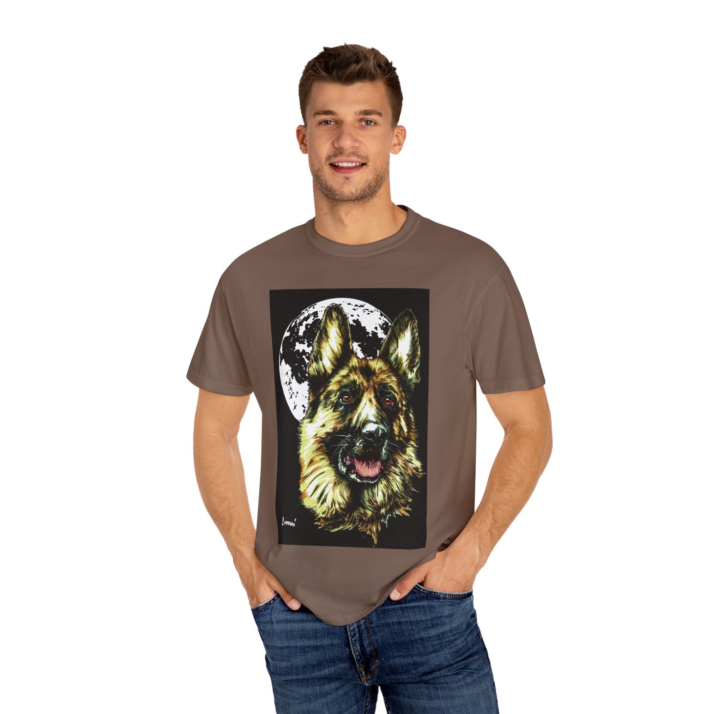 German Shepherd Hand Painted Unisex T-shirt