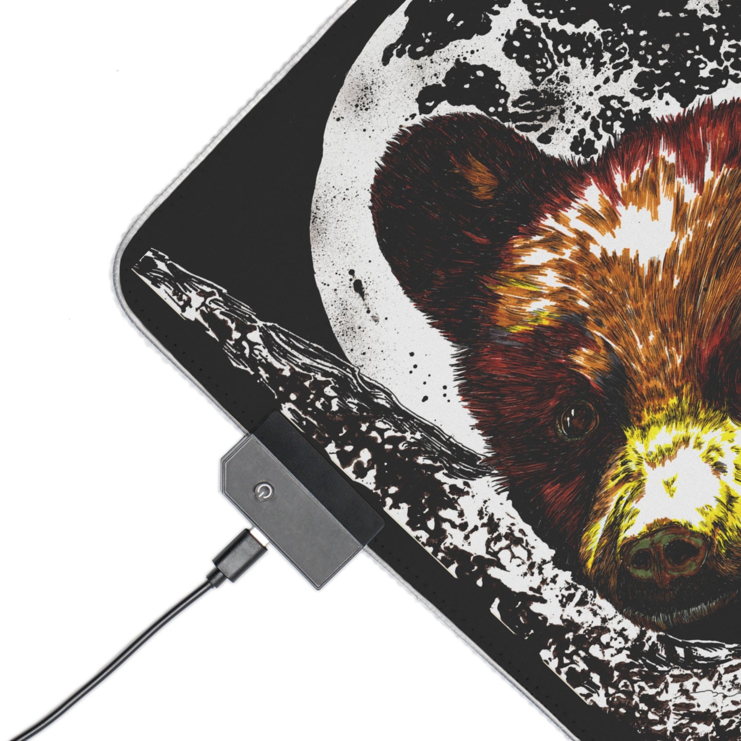 LED Illuminated Gaming Mouse Pad with Bear Design