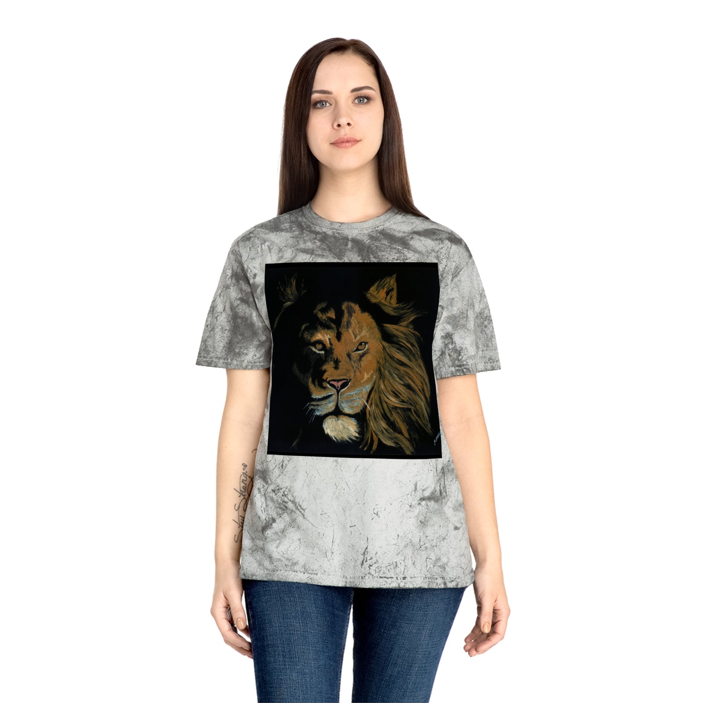 Color Blast T Shirt Powerful Lion Design by Kris Curran