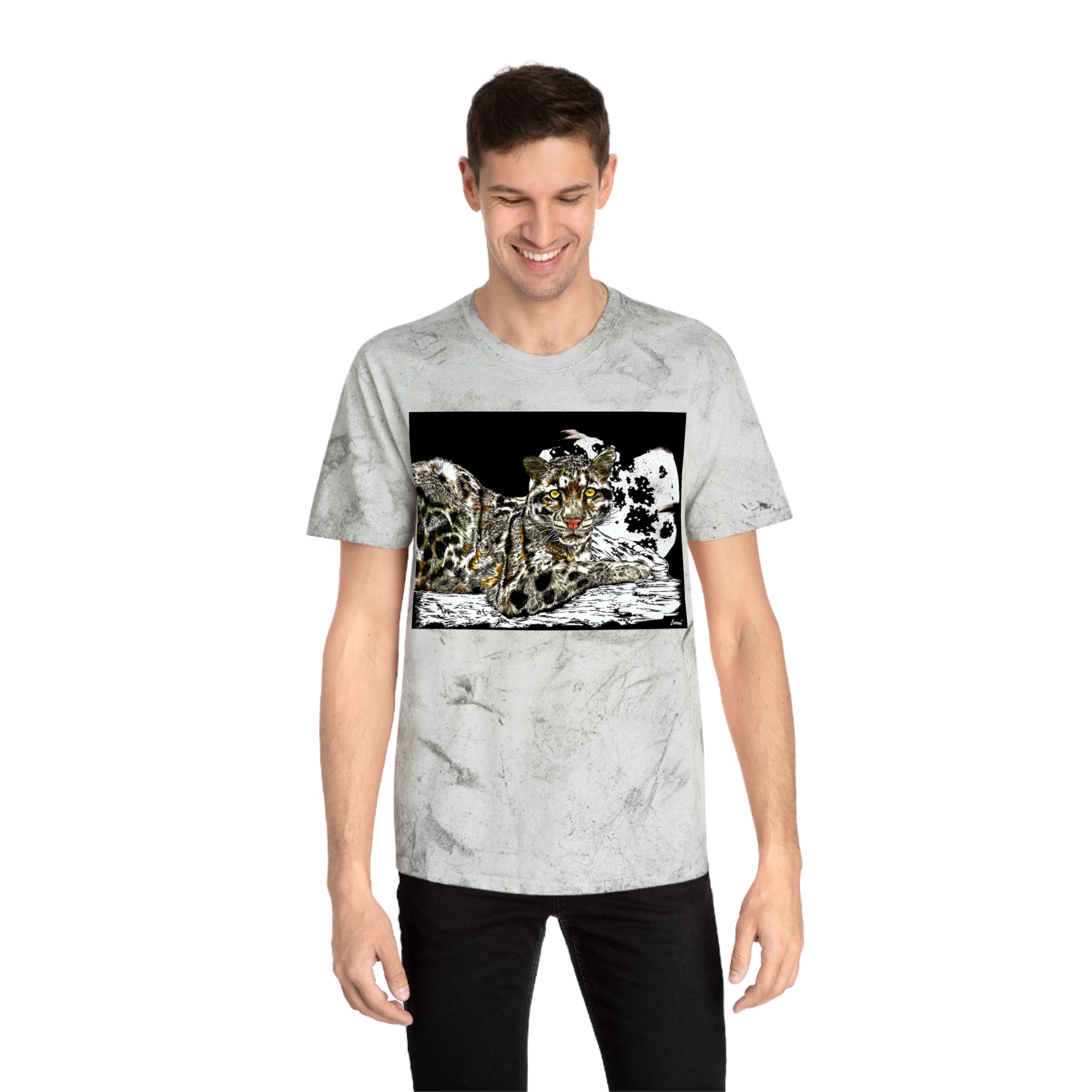 Leopard in the Moonlight T Shirt Original Hand Drawn Art