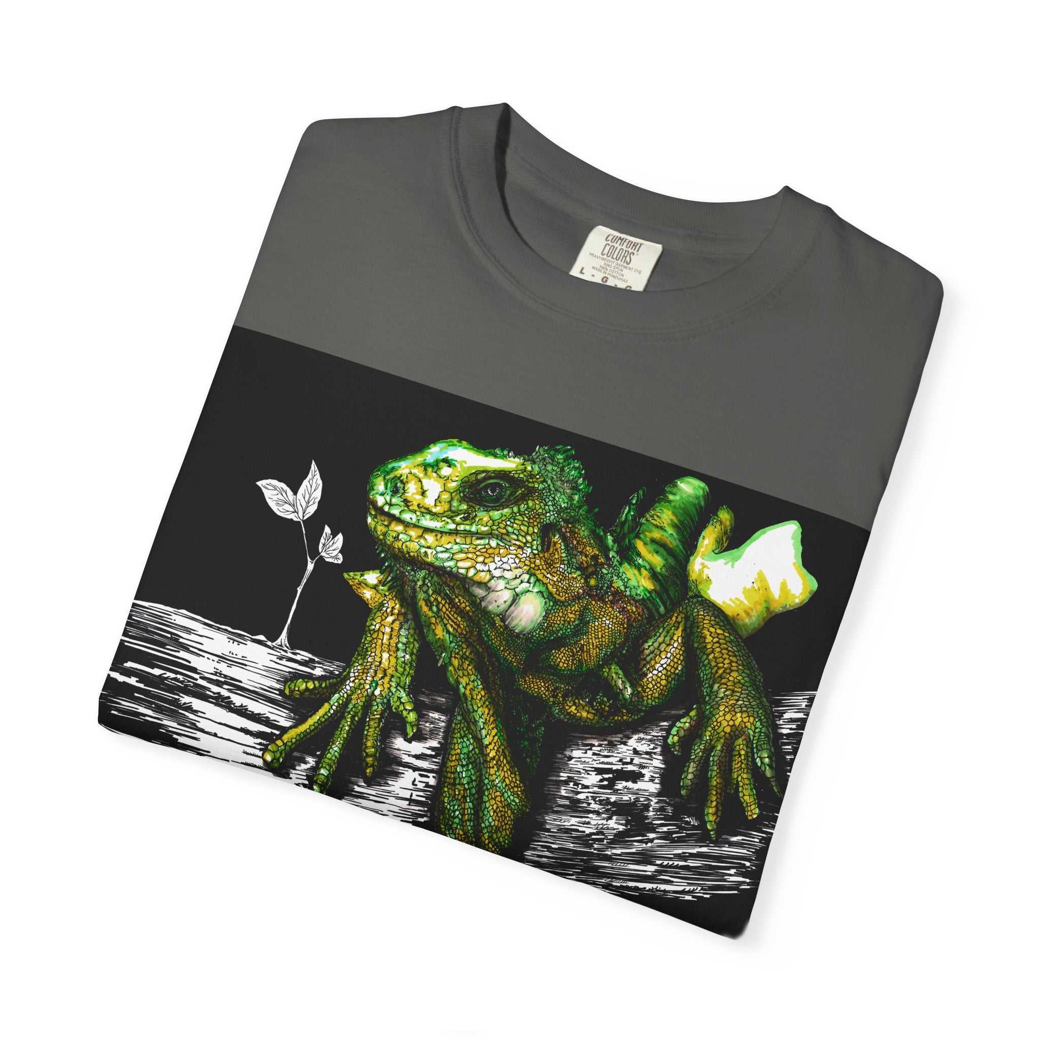Iguana Unisex T-shirt - Hand Painted Art Design