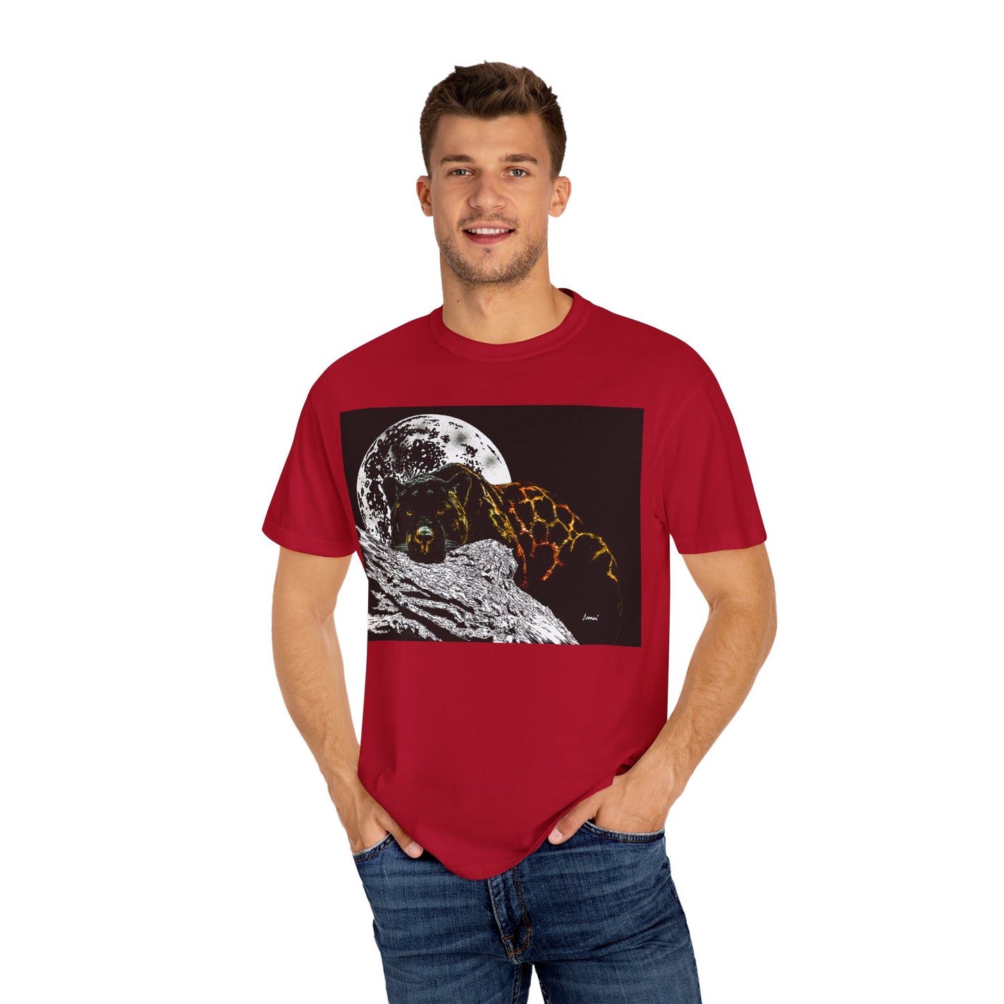 Moonlit Panther Unisex T-Shirt - Garment-Dyed Animal Tee