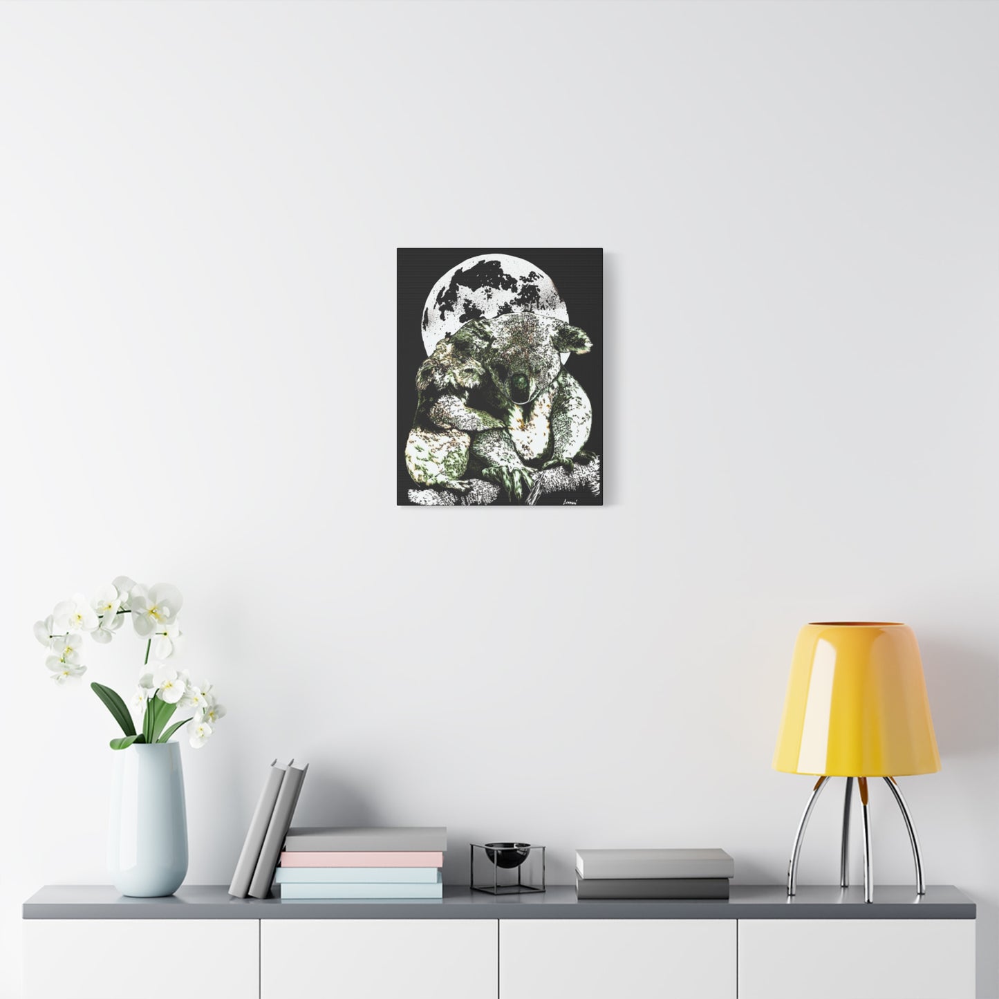 Koala Wall Art, Koala Print, Hand-Drawn Koalas, Wildlife Art, Cute Animal Art, Nature Wall Decor, Koala Lovers Gift. Printed on Matte Canvas, Stretched, 1.25"