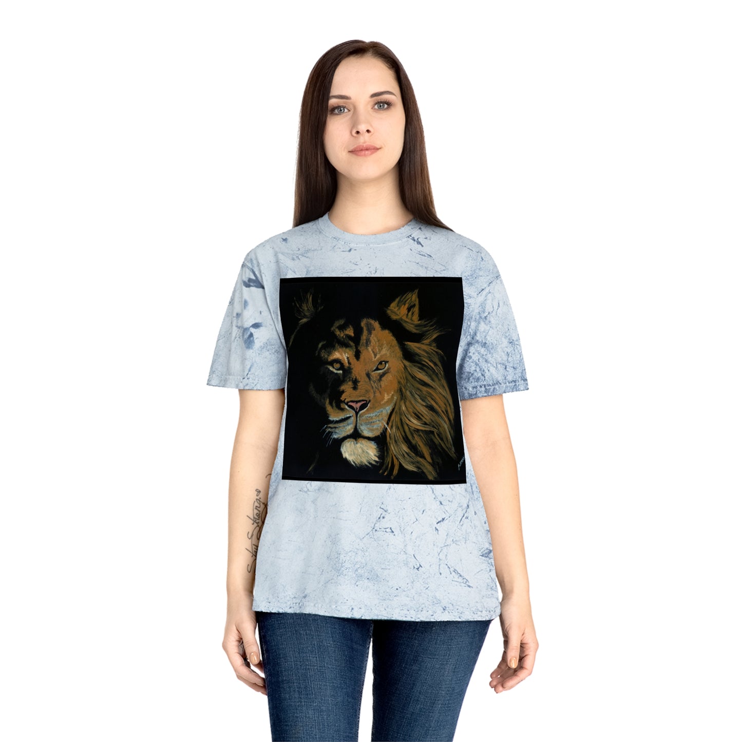Color Blast T Shirt Powerful Lion Design by Kris Curran