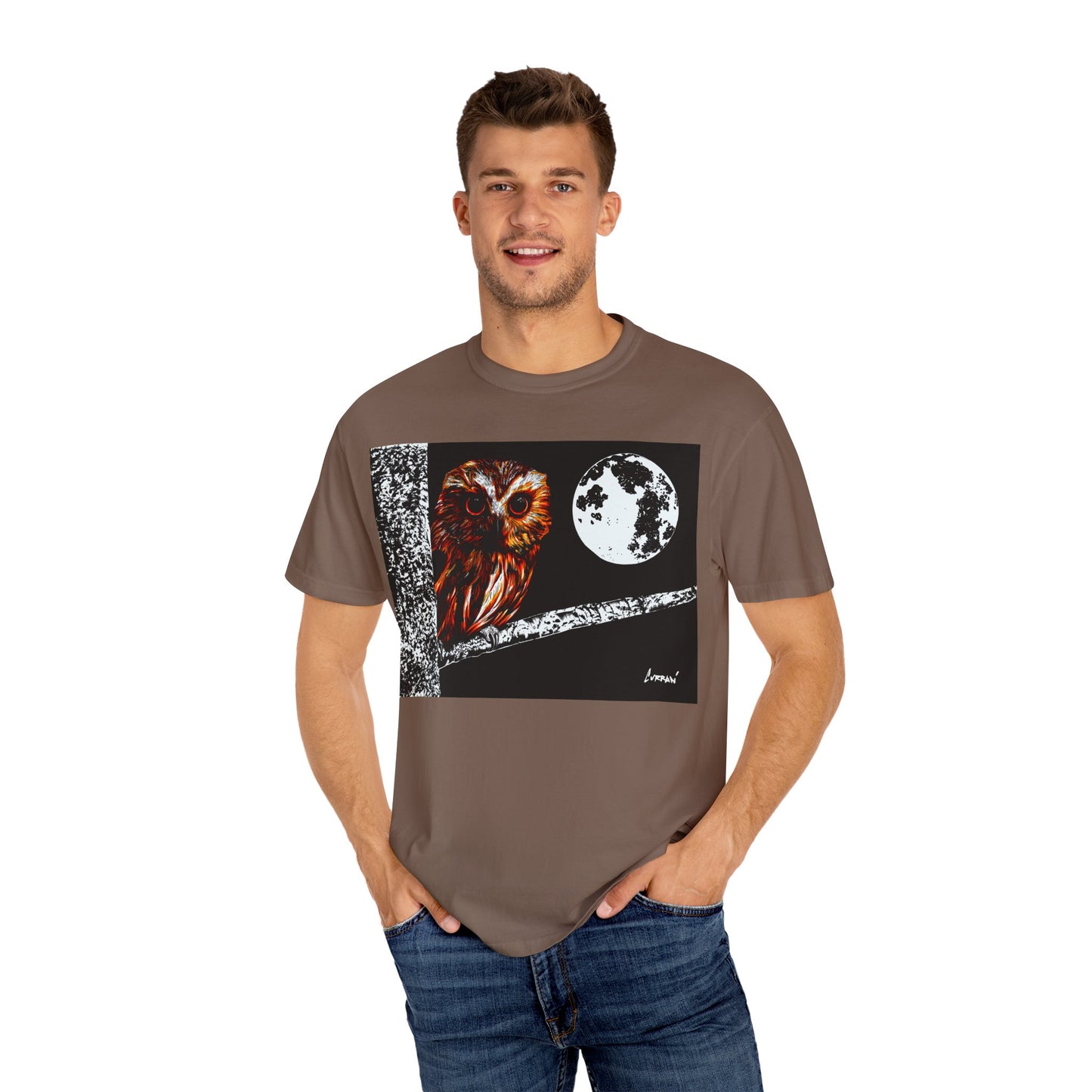 Moonlit Owl Unisex T-Shirt - Nature-Inspired Graphic Tee