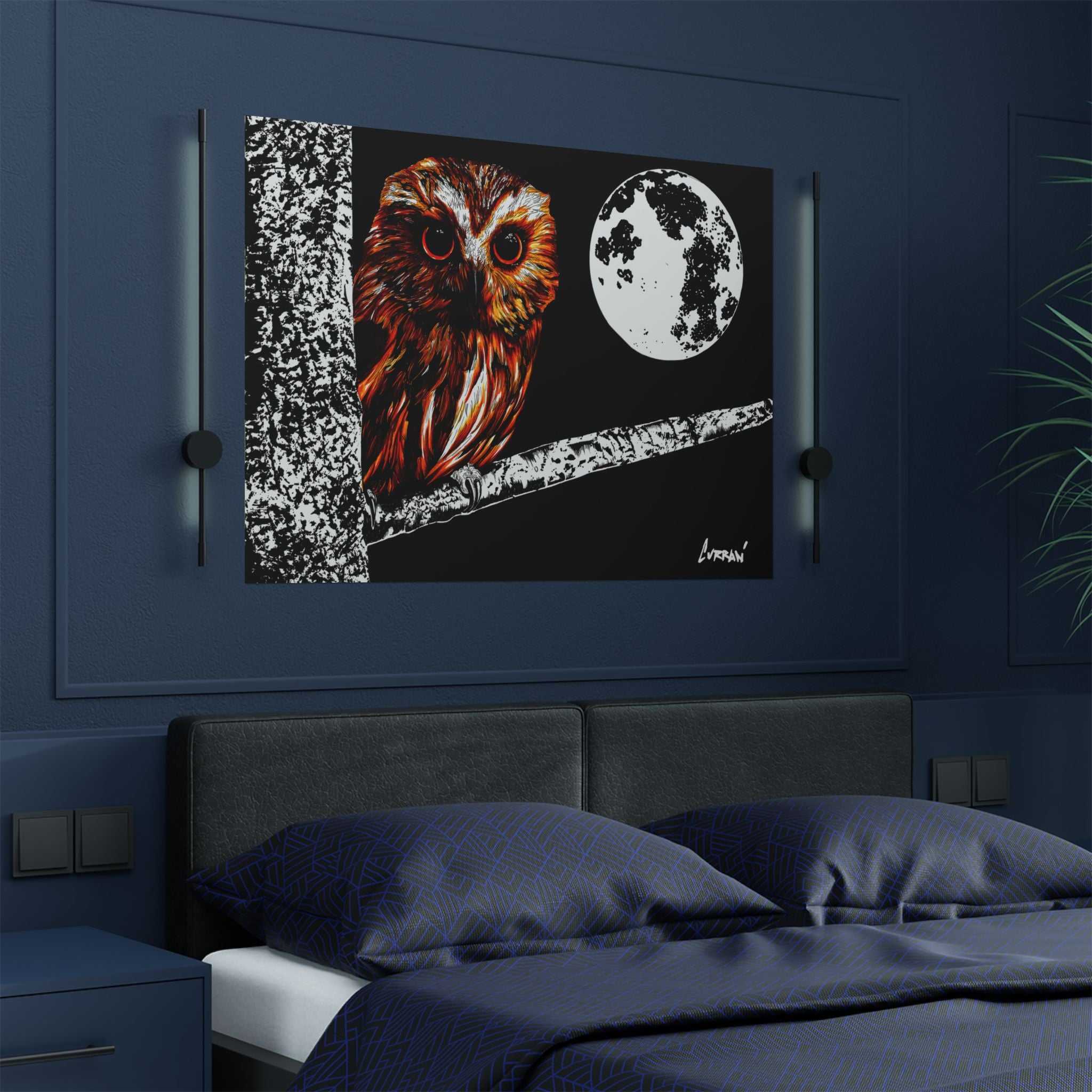 Owl Satin Poster | 300gsm Wall Art for Nature Lovers