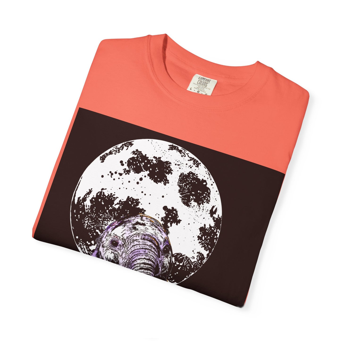 Moonlit Baby Elephant Unisex T-shirt | Eco-Friendly Garment-Dyed Tee