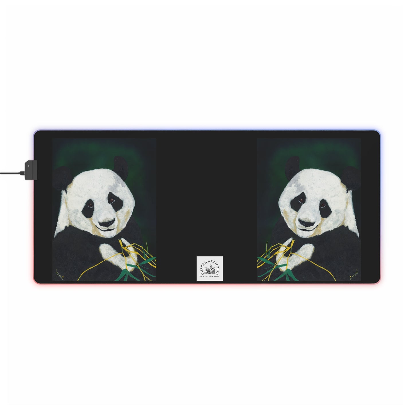 Panda LED Gaming Mouse Pad - RGB Light-Up Desk Accessory