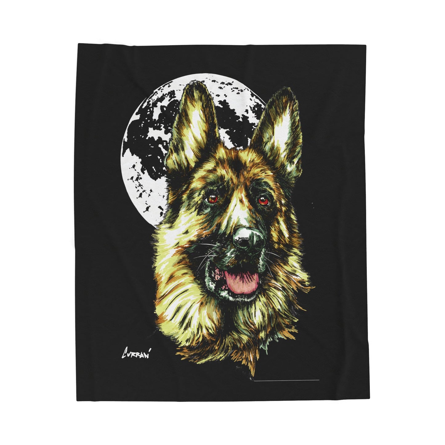 Cozy German Shepherd Velveteen Plush Blanket Designed Gift