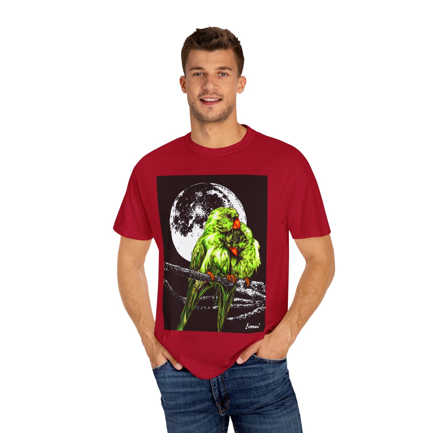 Parrots in the Moonlight Unisex T-shirt