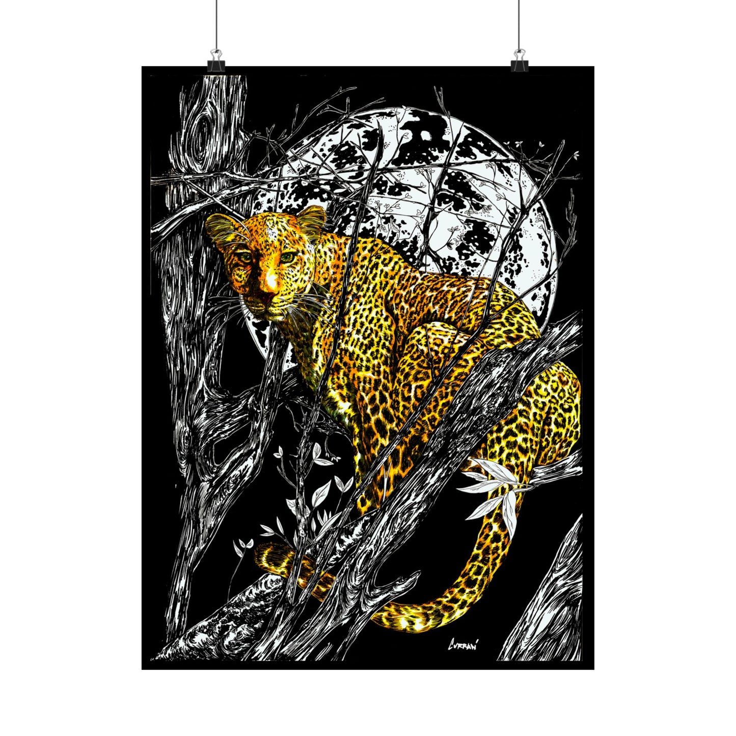 Majestic Leopard Satin Poster - 300gsm Art Print for Home Décor