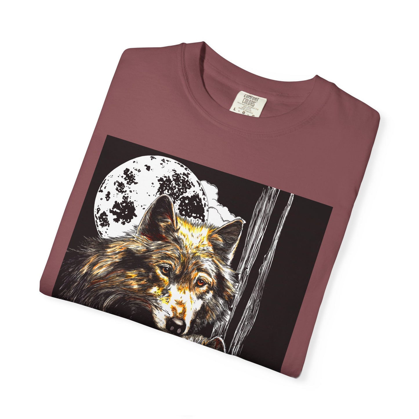 Wolf Family Garment-Dyed T-Shirt - Nature Inspired Art