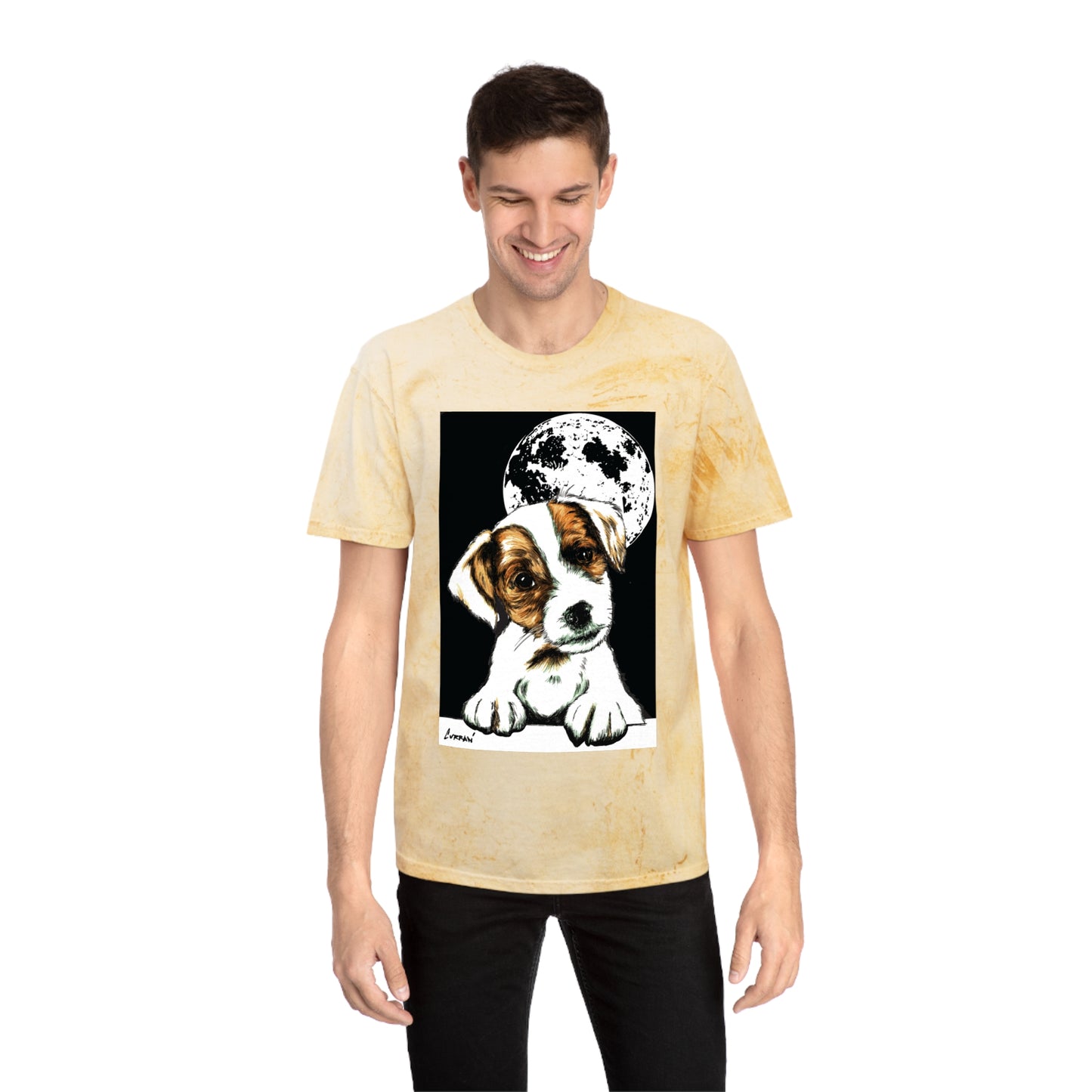 Color Blast Beagle Moon Unisex T Shirt for Pet Lovers