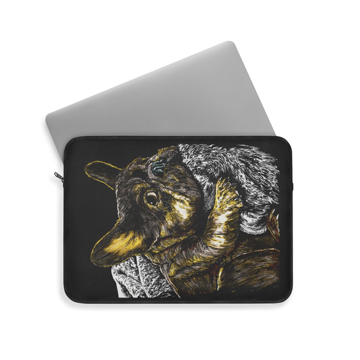 Charming French Bulldog Laptop Sleeve by Curran Artworks