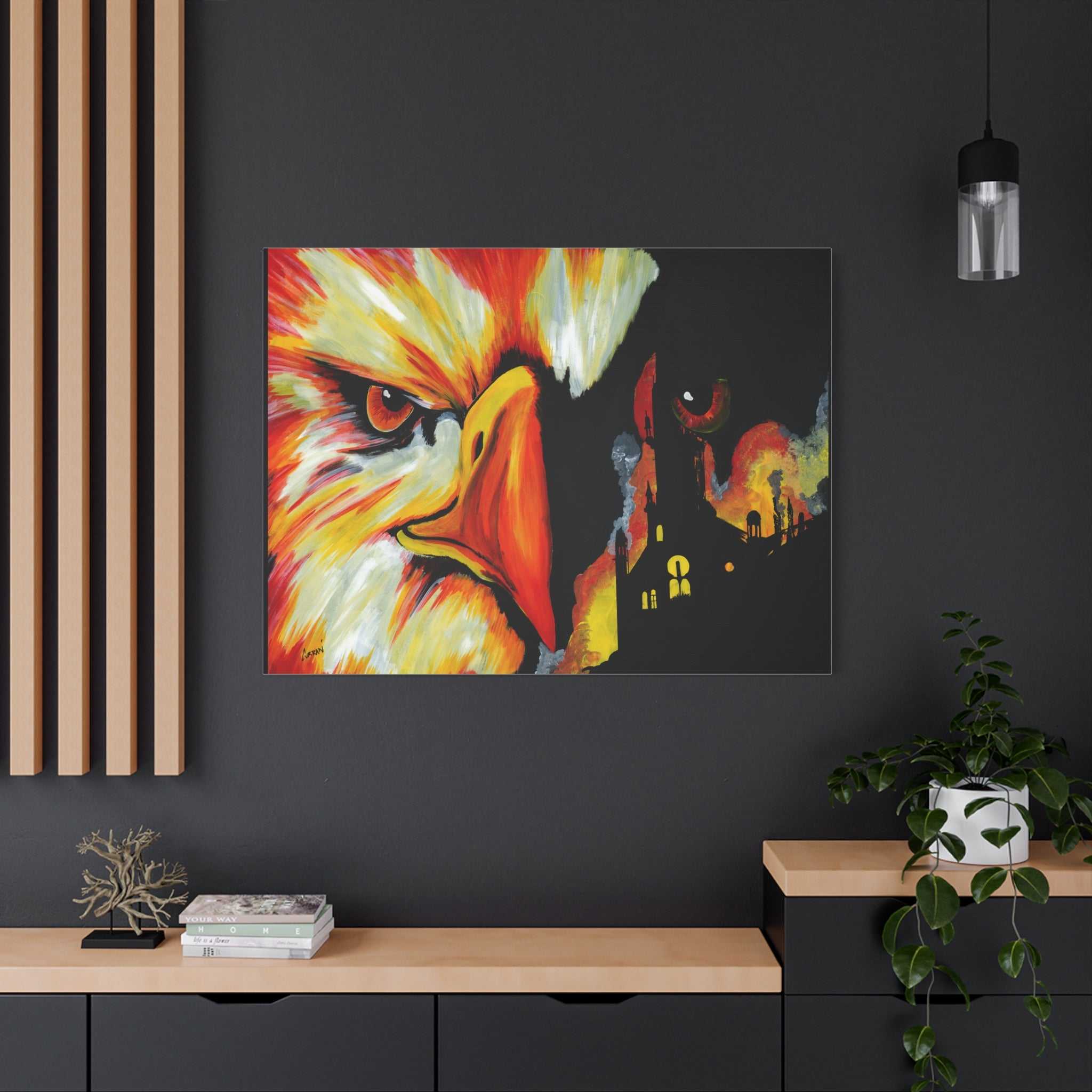 Phoenix Canvas Print, print of my Original hand painted art