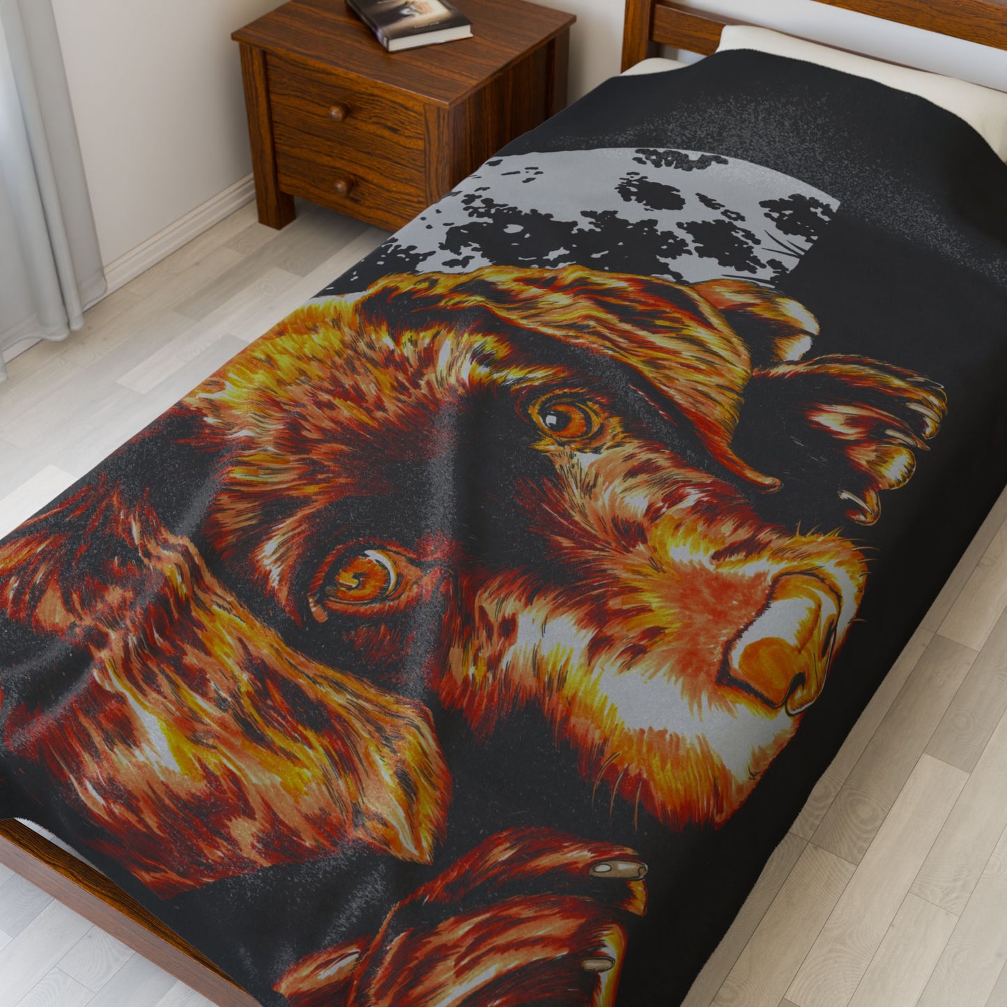 Chocolate Lab Puppy Velveteen Plush Blanket Stunning Design