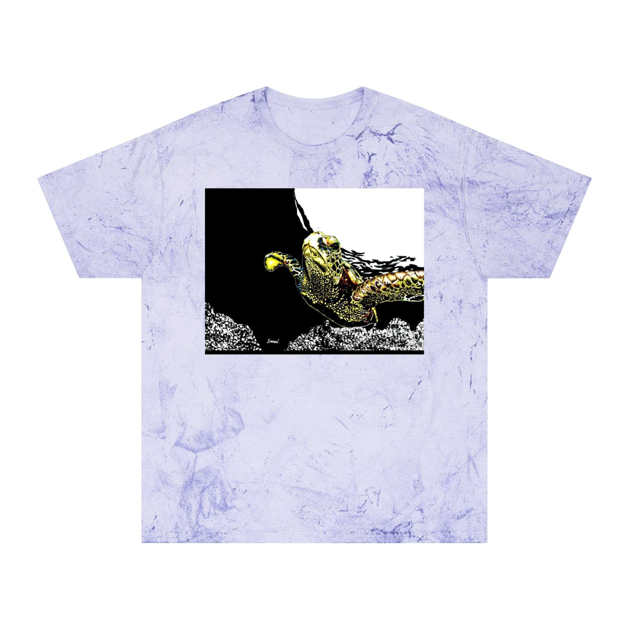 Ocean Vibes Unisex T Shirt with Hand Drawn Sea Turtle Art