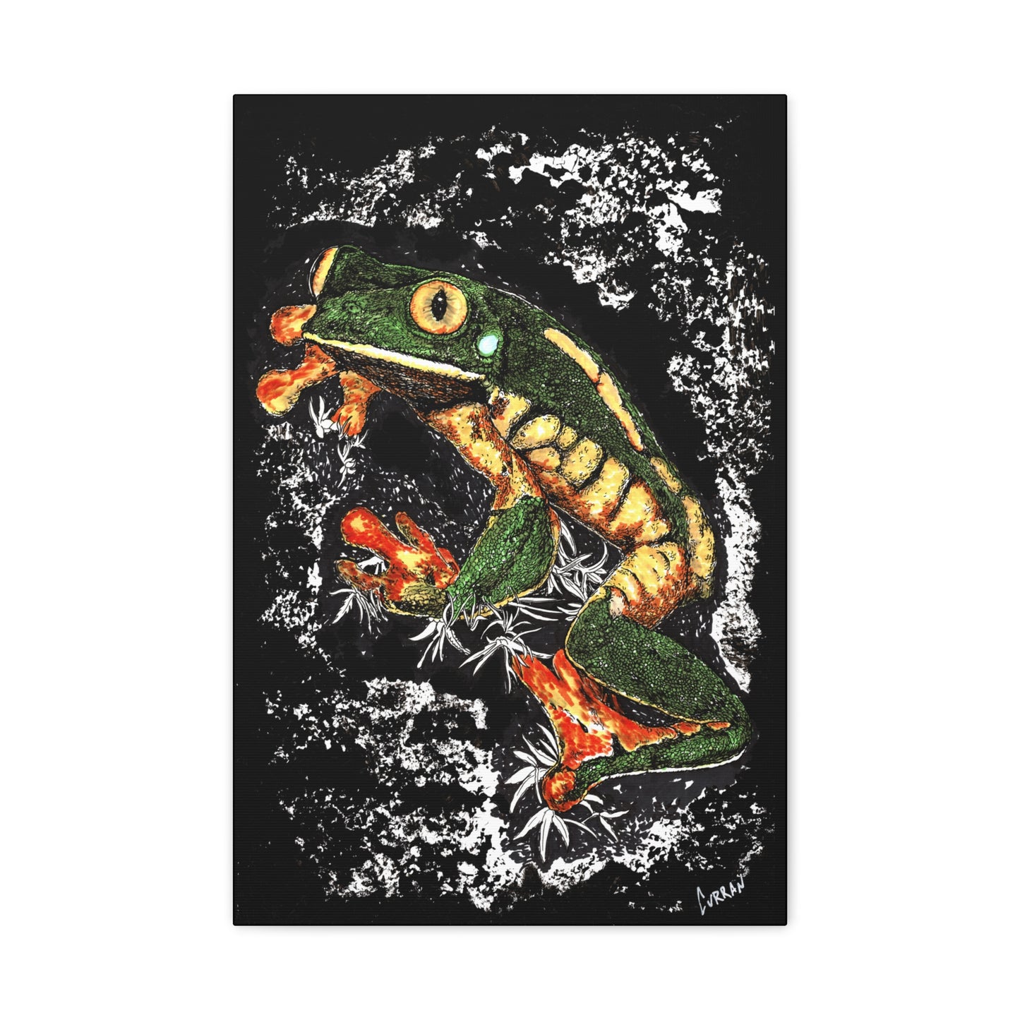 Frog Wall Art Print of the Original, hand drawn wall art