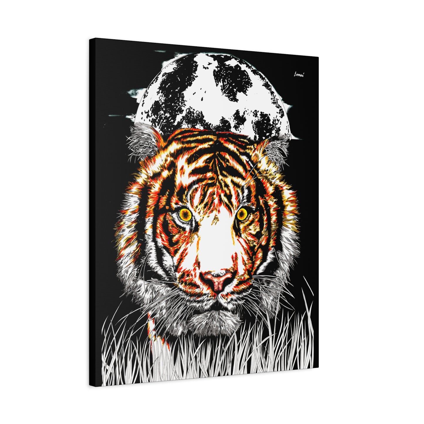 Tiger Wall Art Print of the Original, hand drawn wall art of a Tiger