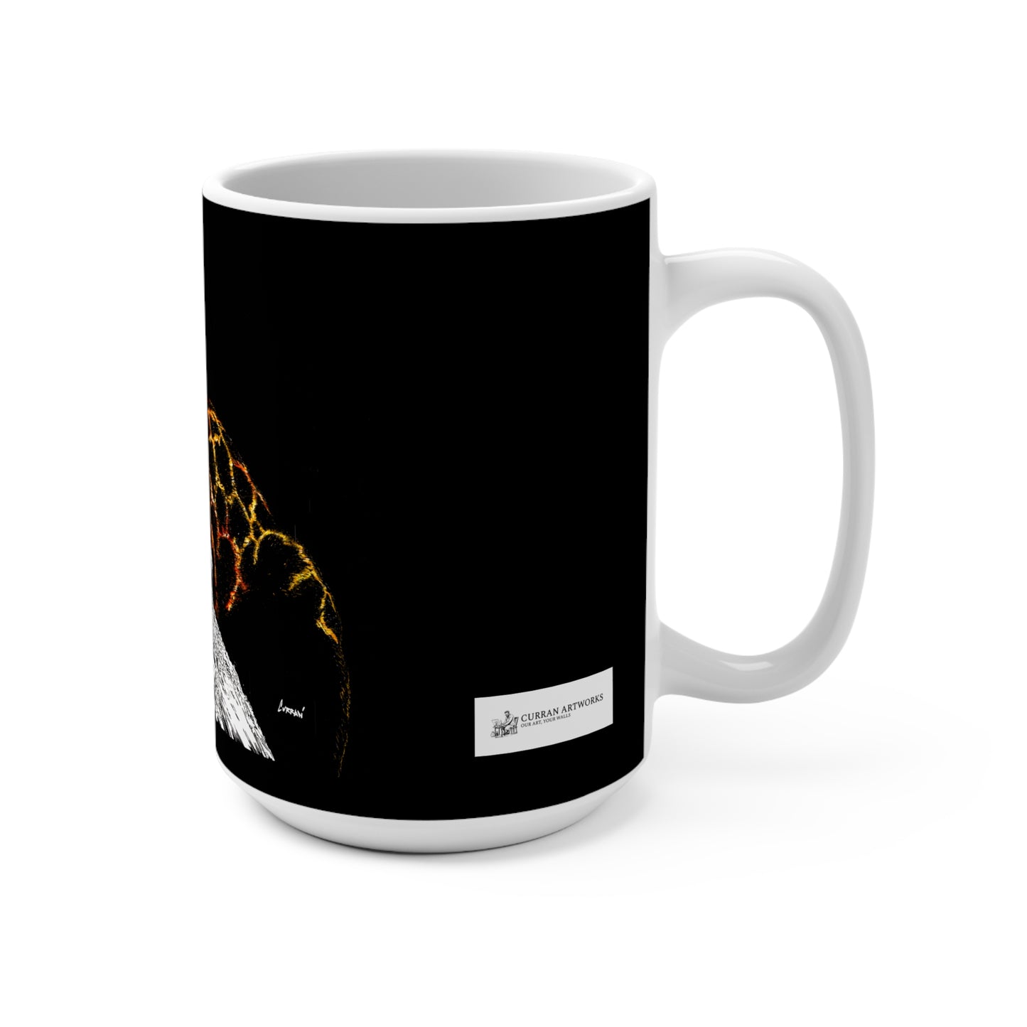 Panther under Full Moon Artistic 15oz Mug - Unique Gift for Animal Lovers