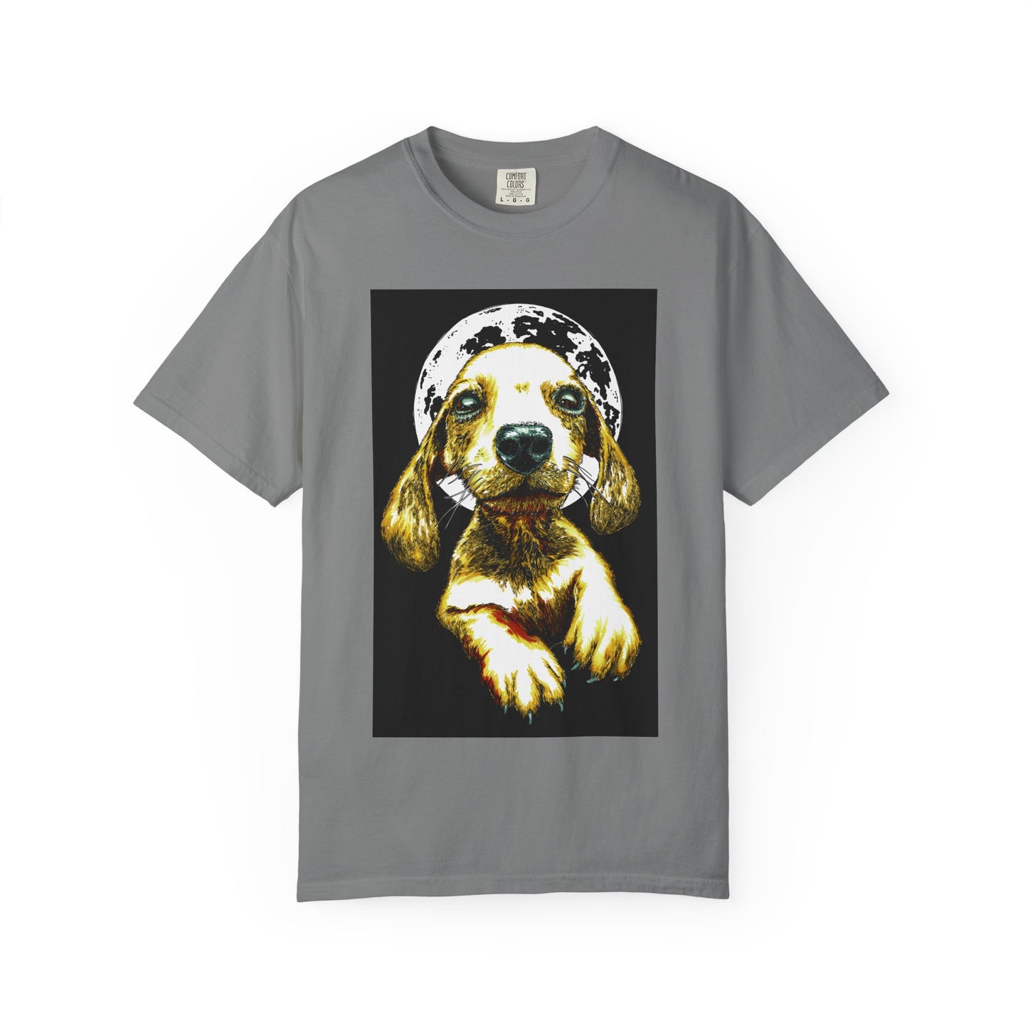 Unisex Garment-Dyed T-Shirt – Original Hand-Painted Puppy Art