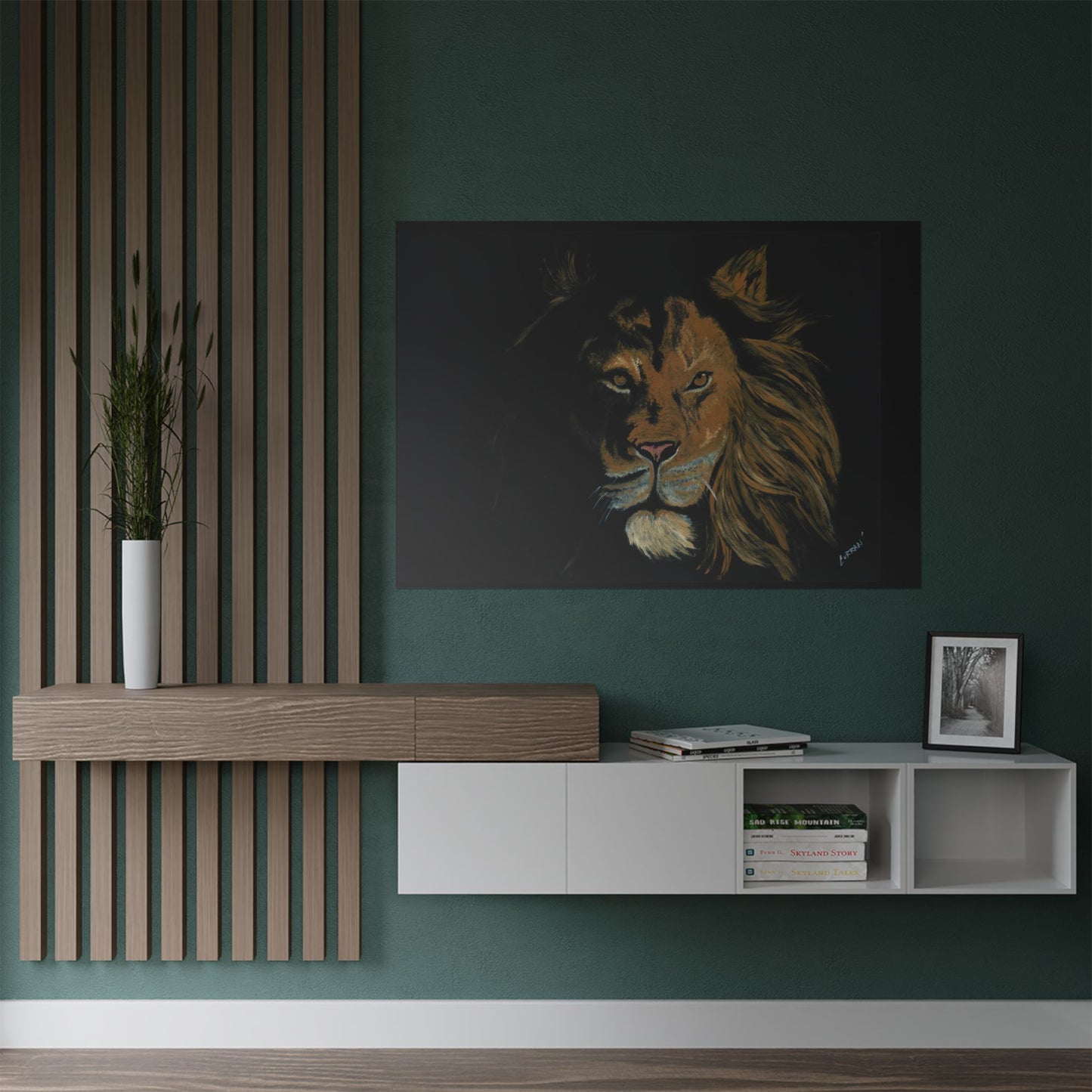 Majestic Lion Satin Poster - 300gsm Art Print for Home Decor