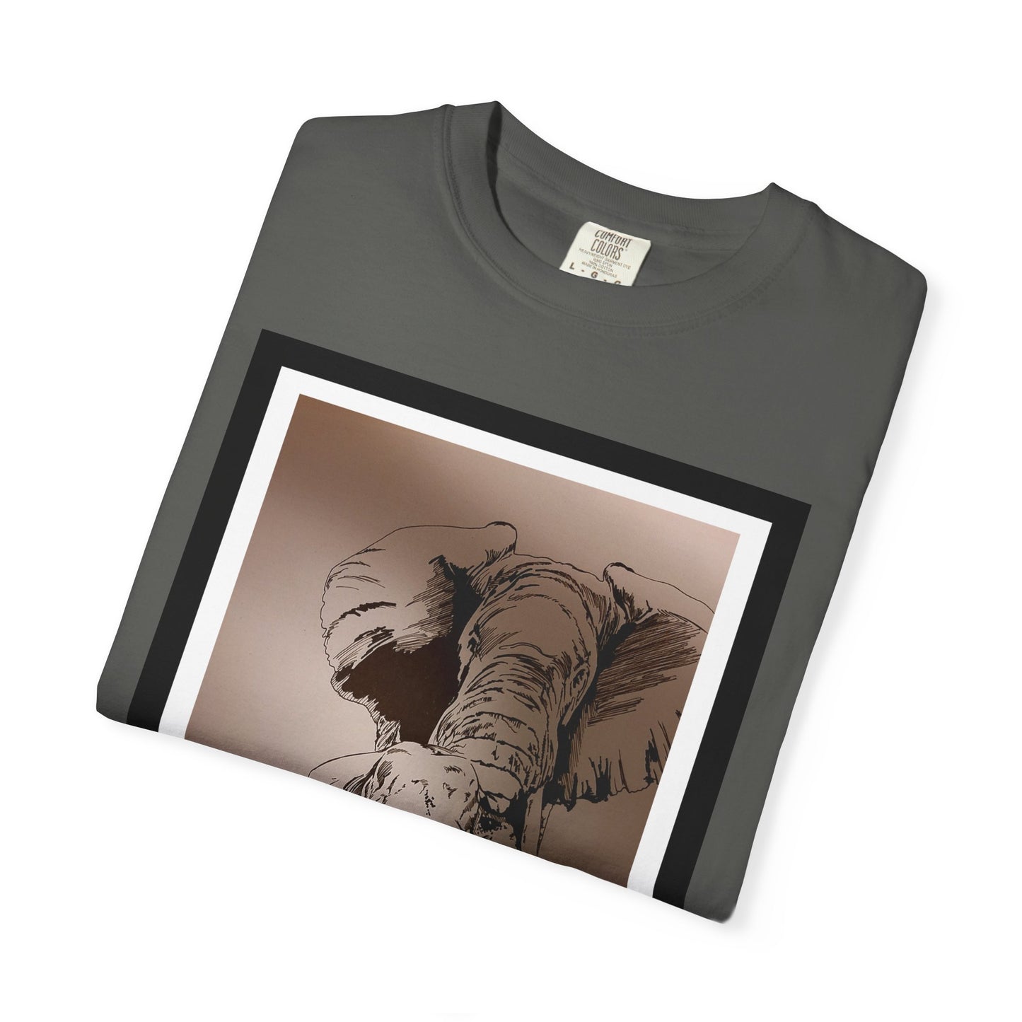 Elephant Family Garment-Dyed T-Shirt | Nature Lover's Tee