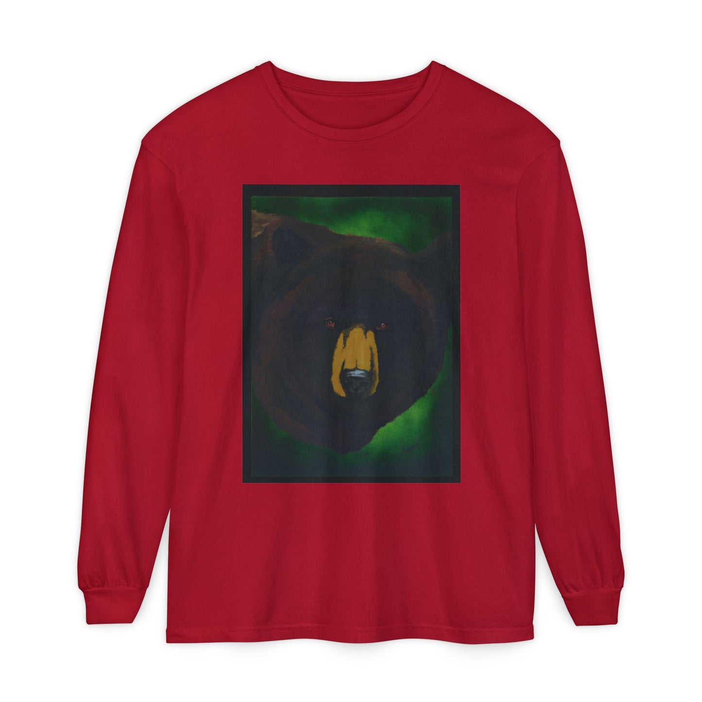 Brown Bear Portrait Long Sleeve Unisex T Shirt