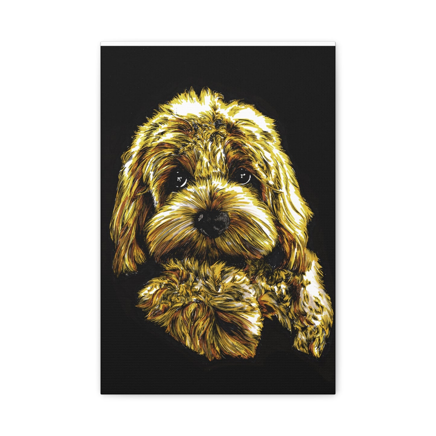 Goldendoodle Print, Hand-Drawn Original Dog Art,