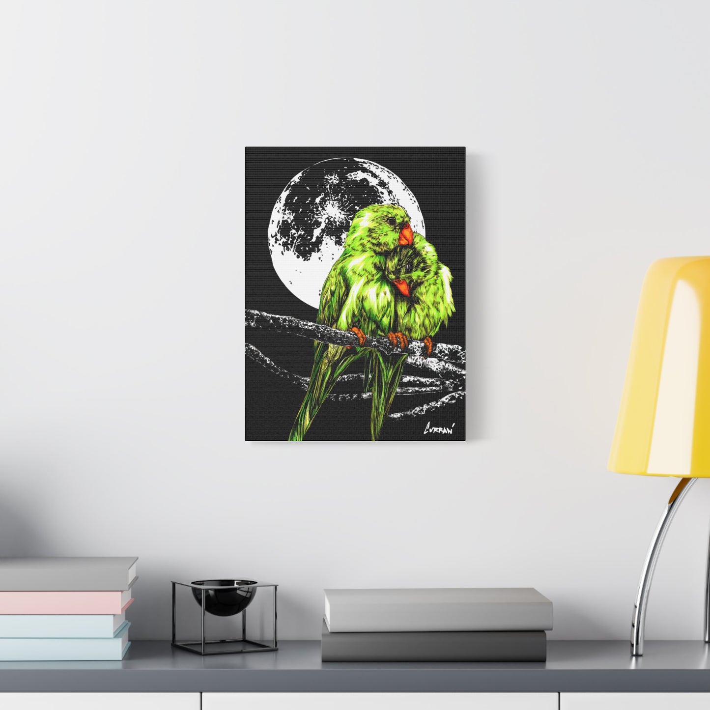 Lush Lovebirds Canvas Art Prints, Stretched Matte Wall Decor