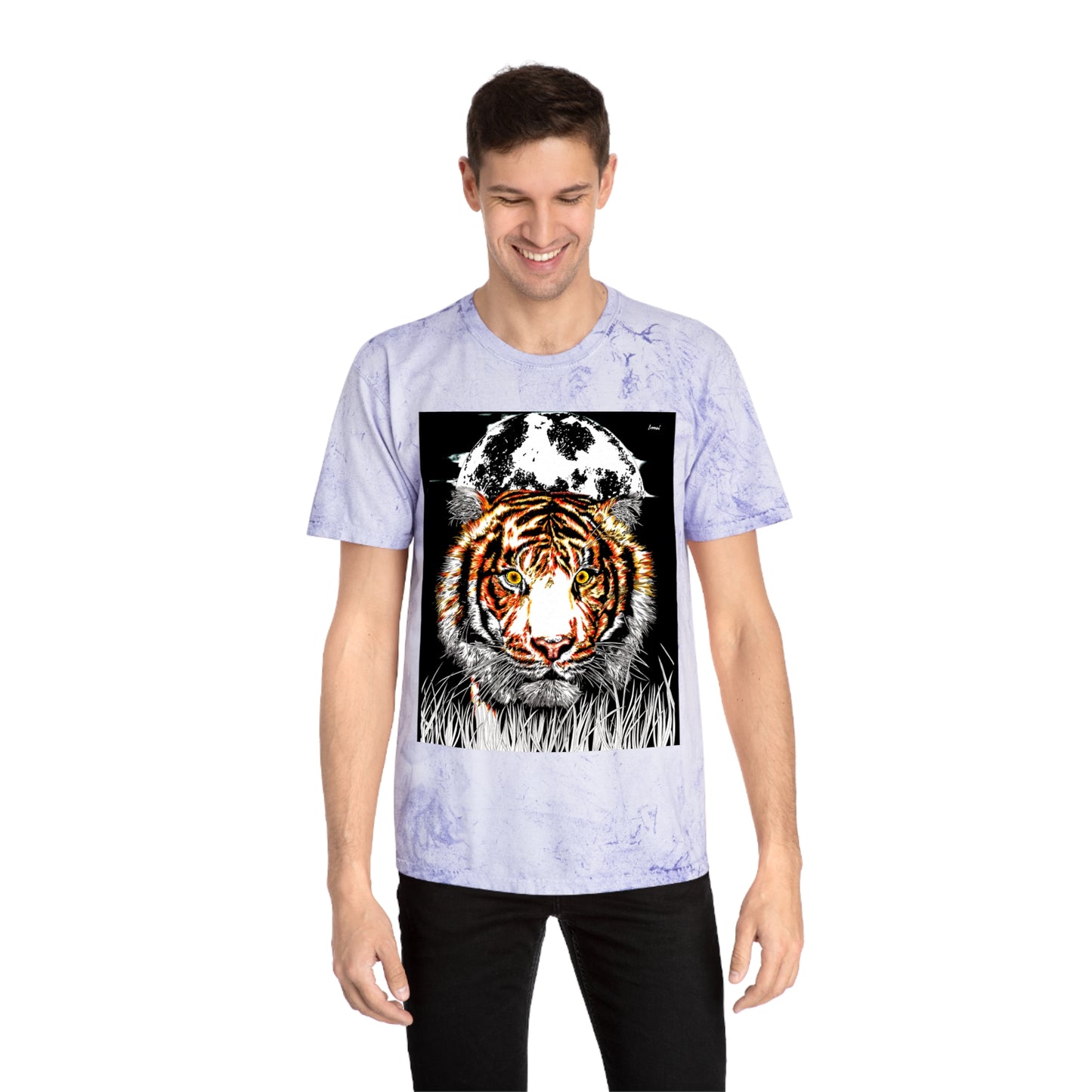 Color Blast Tiger Unisex T Shirt Original Hand Drawn Art
