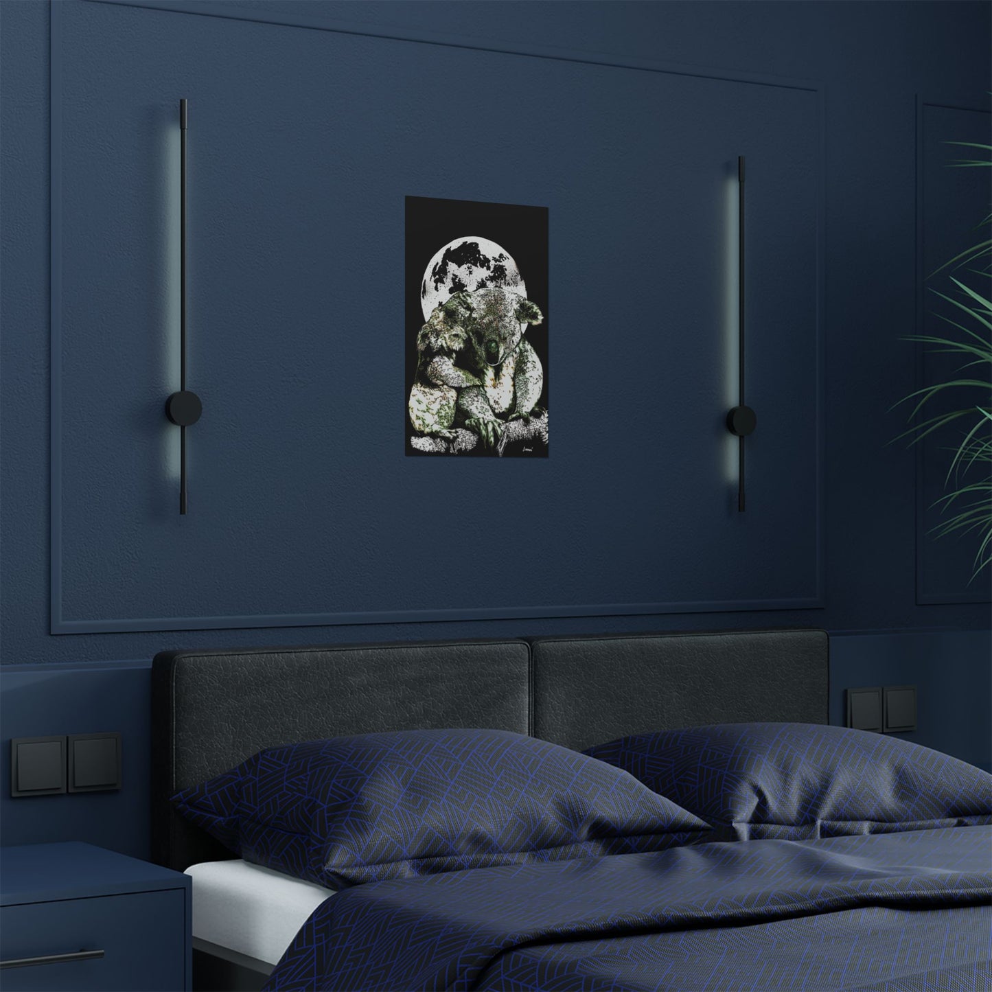 Koala Moon Satin Poster - 300gsm Wall Art for Animal Lovers