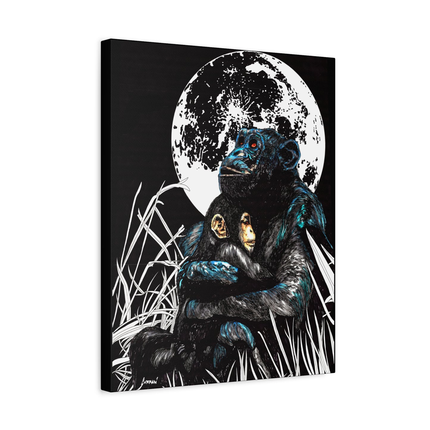 Gorilla Wall Art, Gorilla Print, Hand-Drawn Gorilla, Wildlife Art,