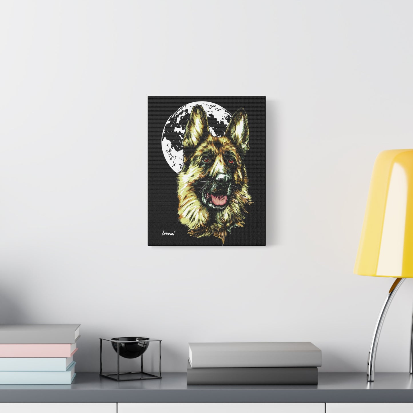 German Shepherd Print, Hand-Drawn Dog Art,