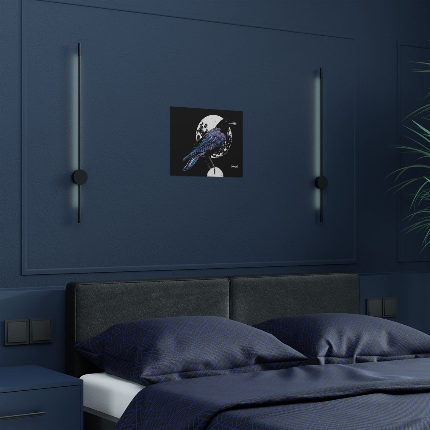 Mystical Crow Satin Poster - 300gsm Art Print