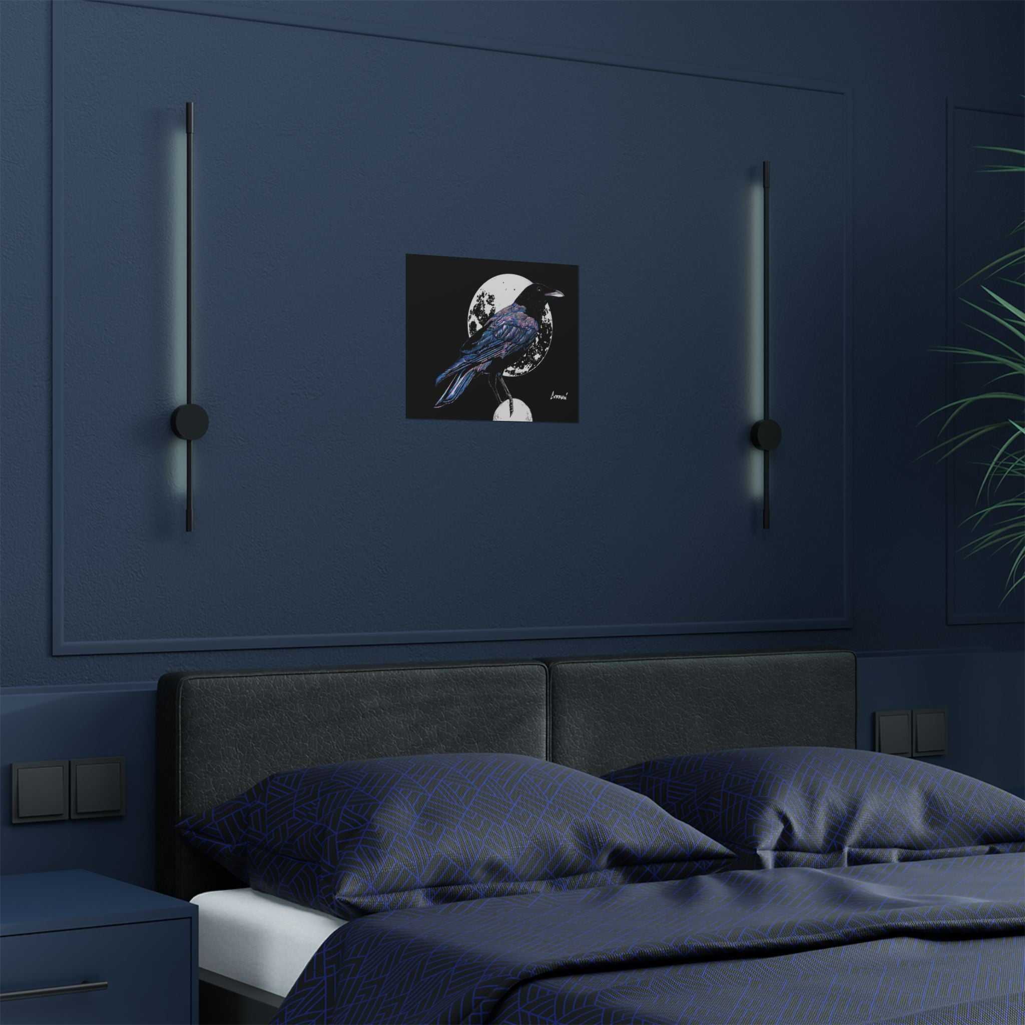 Mystical Crow Satin Poster - 300gsm Art Print