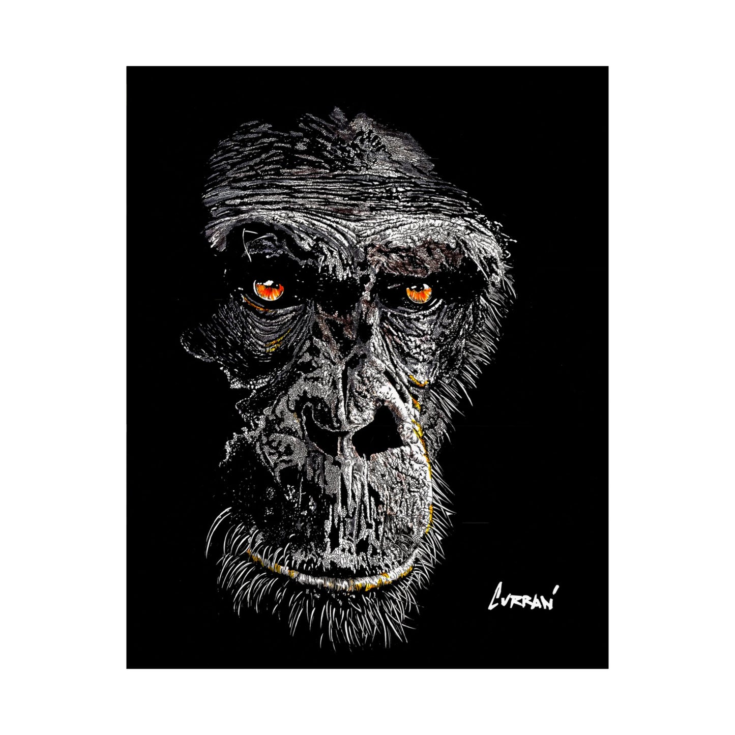 Gorilla Art Satin Poster - 300gsm | Bold Animal Wall Décor