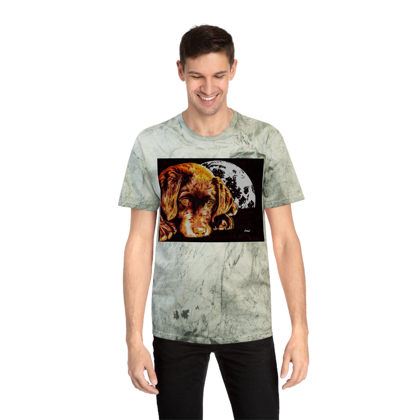 Chocolate Lab Puppy Color Blast T-Shirt - Unisex Artistic Pet Tee