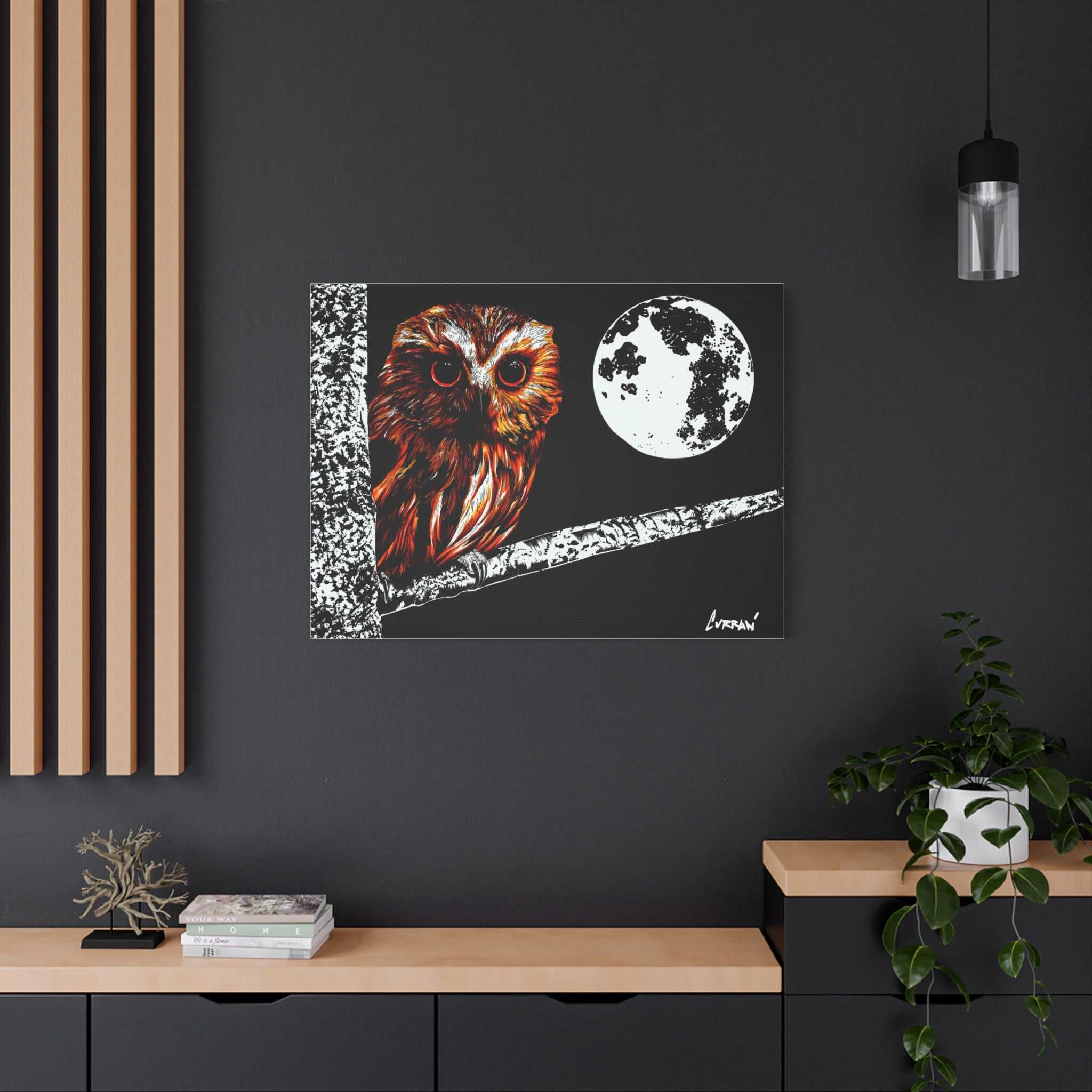 Owl in a Tree, print of my original hand drawn art
