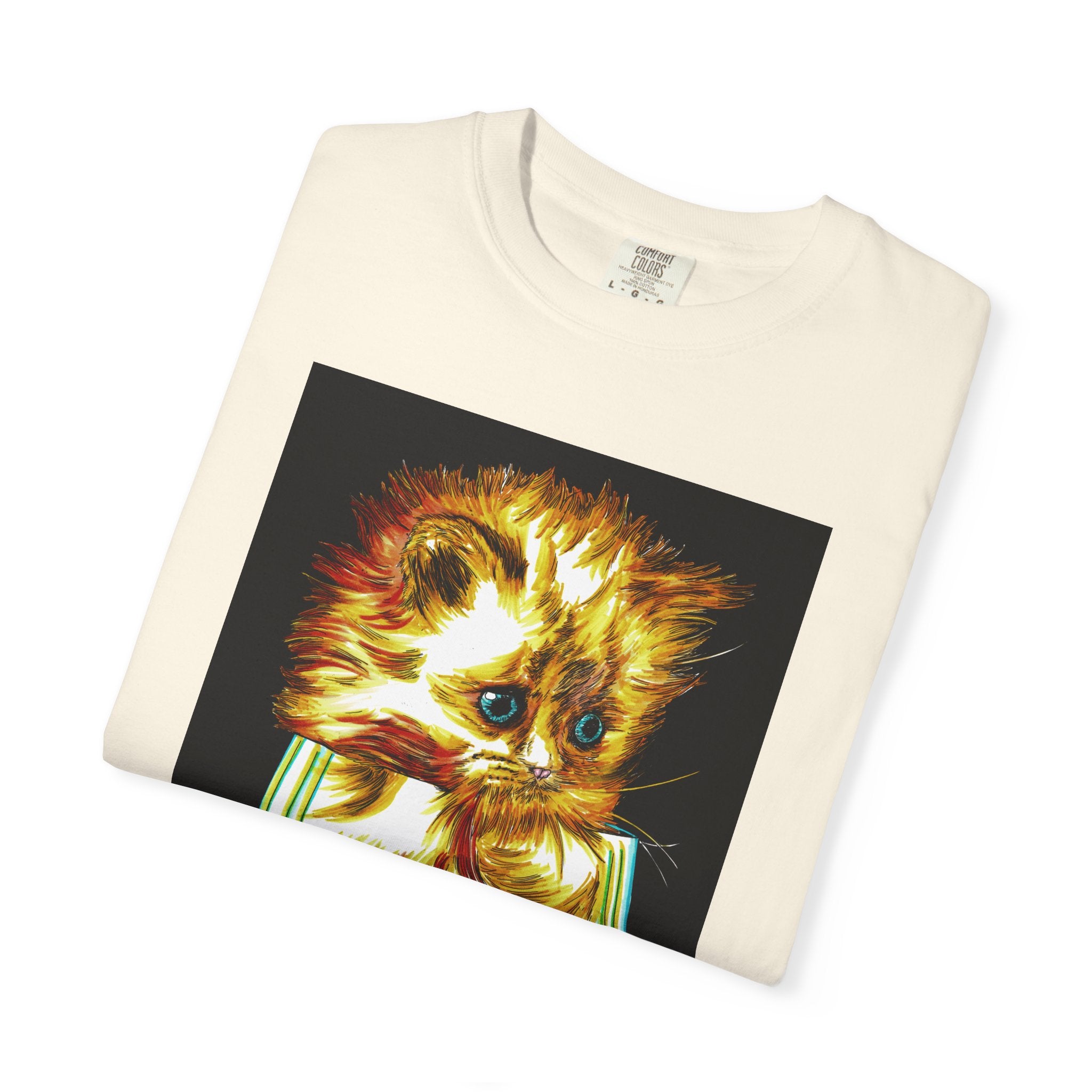 Kitten in a Glass Unisex T-shirt - Hand Drawn Art