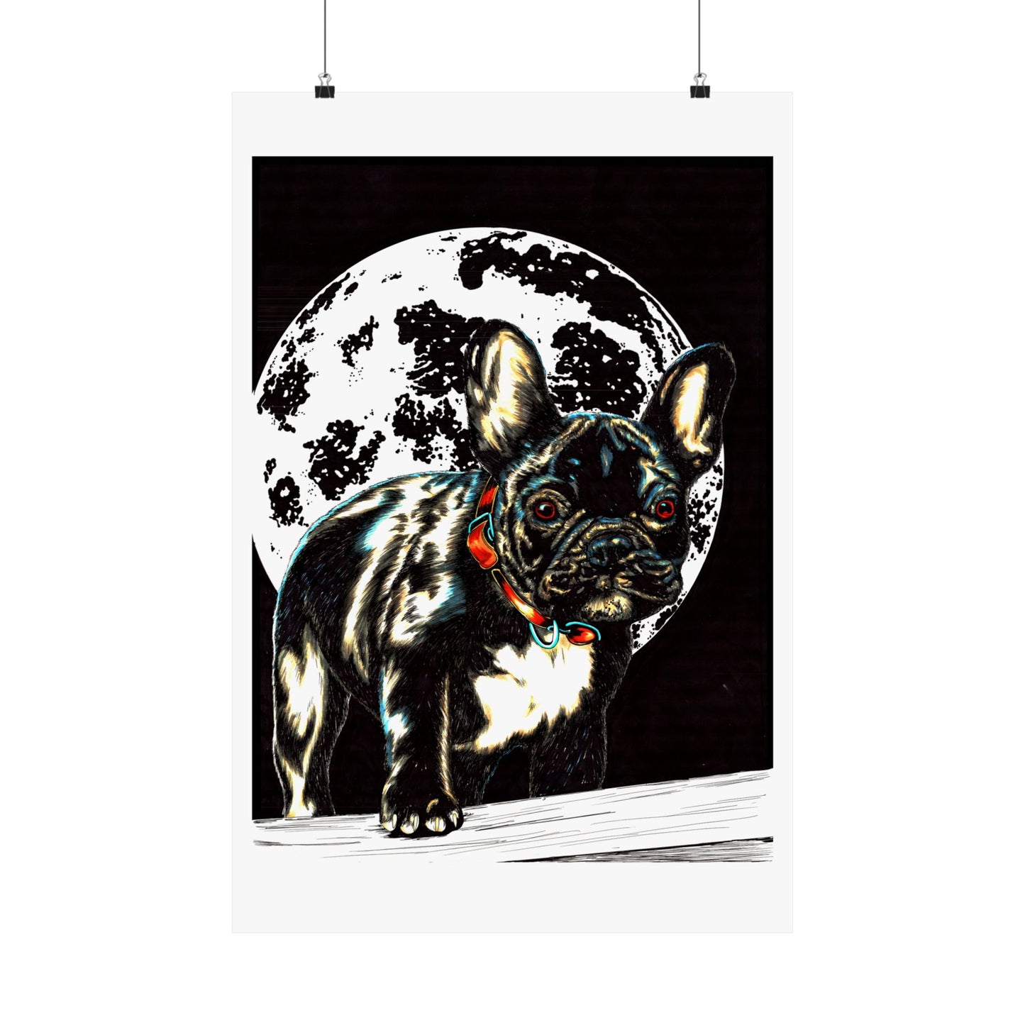 French Bulldog Art Satin Poster Wall Décor for Pet Lovers