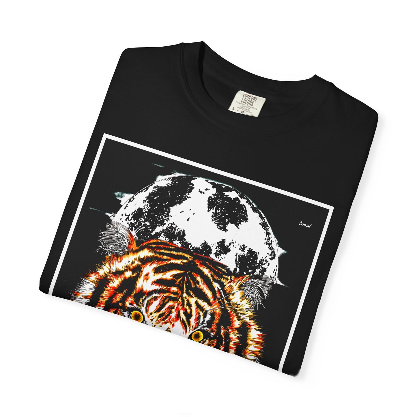 Tiger Garment-Dyed Graphic T-Shirt - Unisex Wild Animal Tee