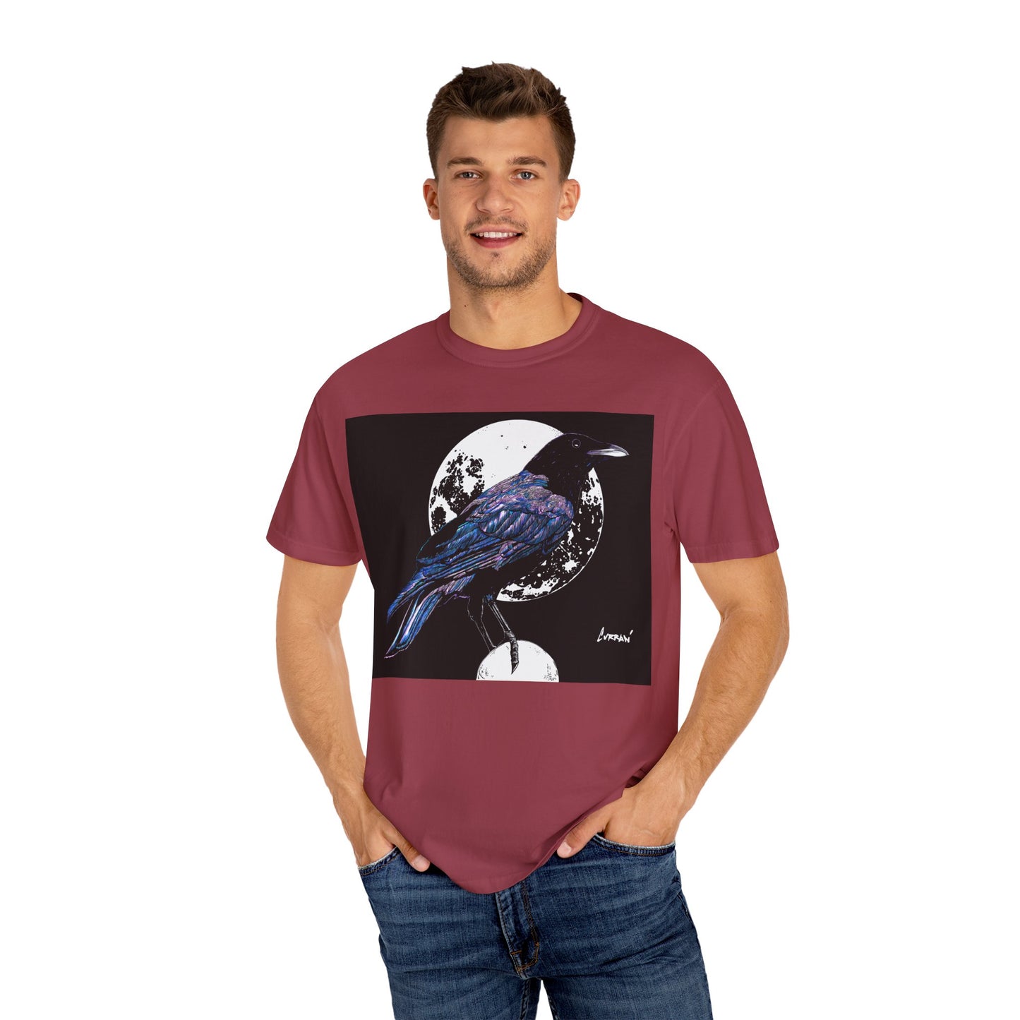 Crow Garment-Dyed T-Shirt for Nature Lovers